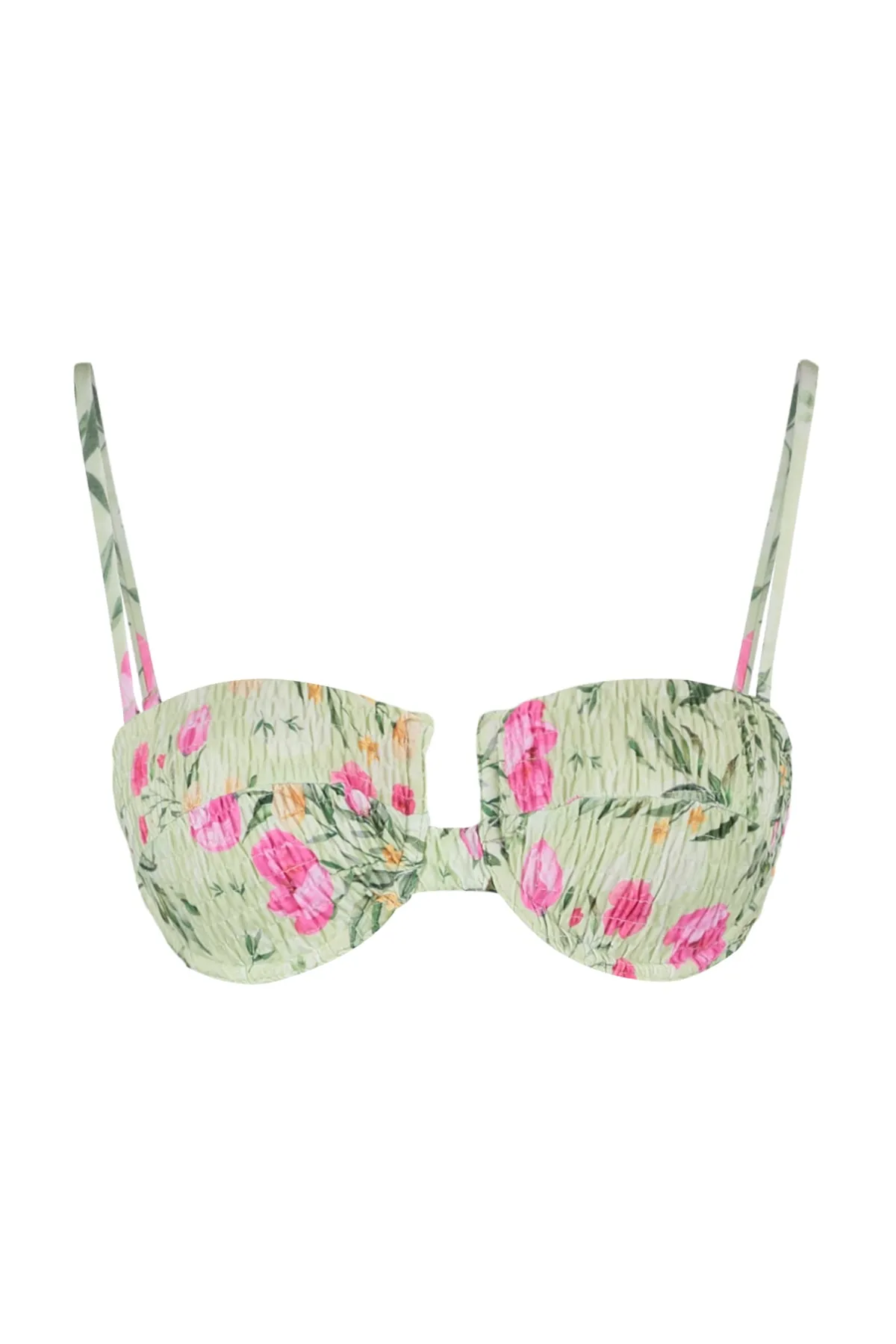 Trendyol Collection  Mehrfarbiges Gype-Bikinioberteil mit Blumenmuster TBESS22BU0288