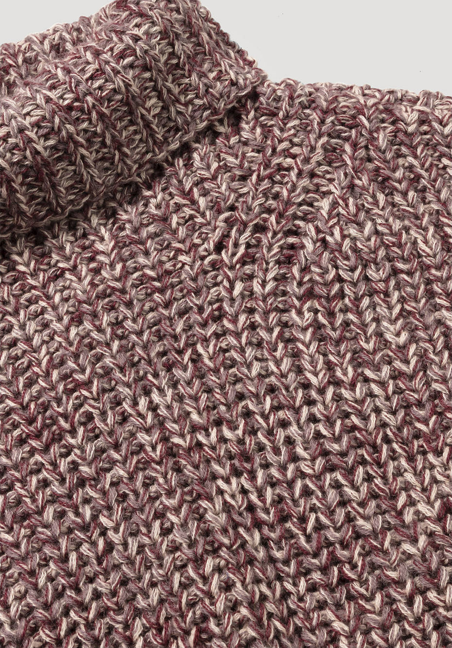 Rollkragenpullover aus Bio-Baumwolle und Bio-Schurwolle mit Alpaka