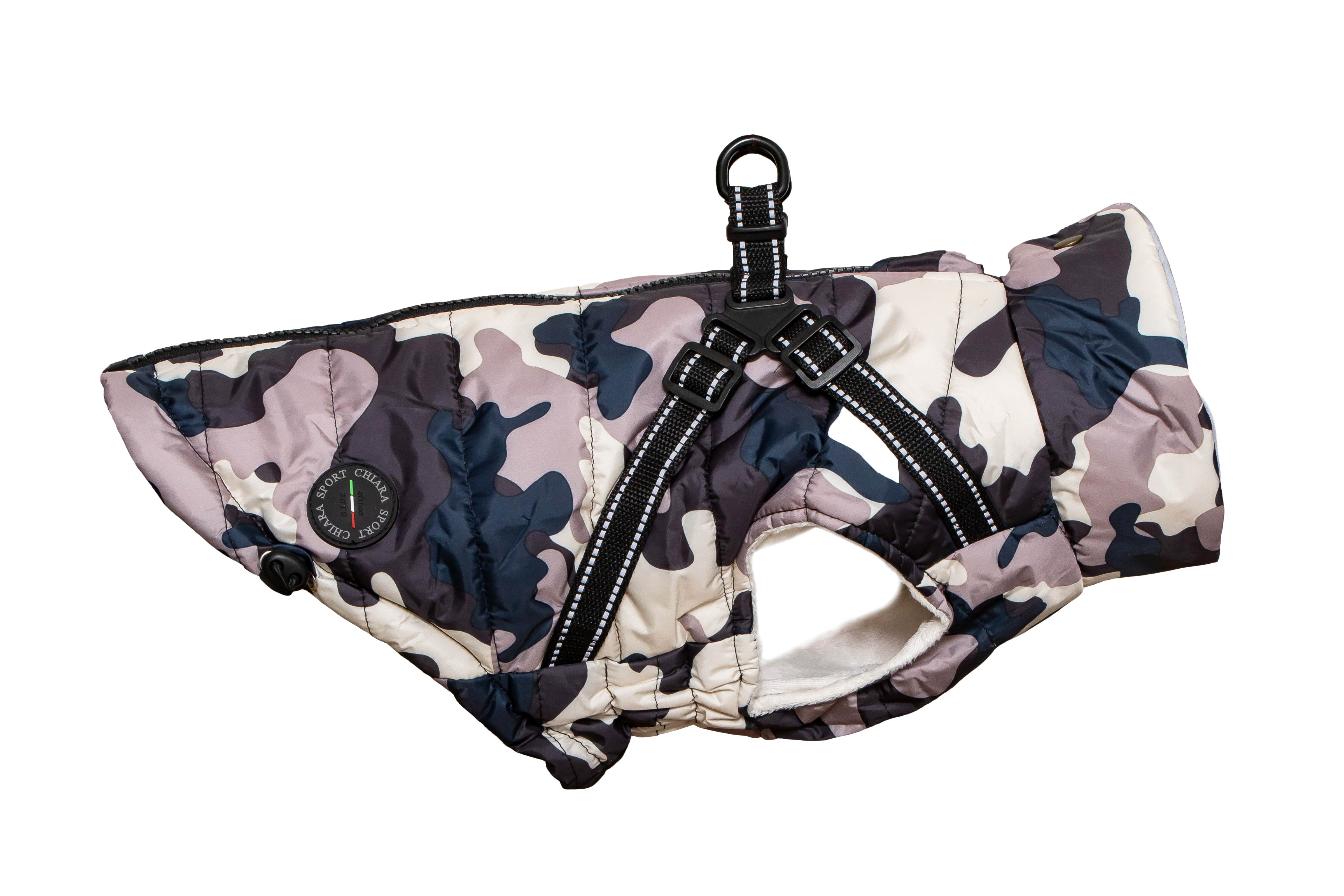 Chiara Hundemäntel Chiara NICK Winterjacke mit integriertem Geschirr dunkelblau XS grau/ grau M