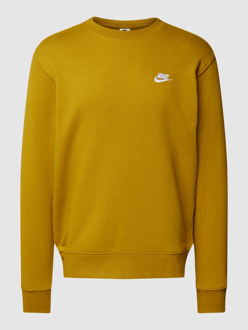 Oversized Sweatshirt mit Label-Detail in dunkelgelb