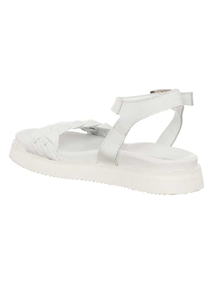 Patrizia Pepe Leder-Sandalen in Weiß günstig kaufen