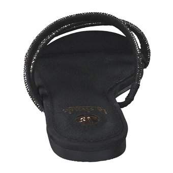 La Strada Pantolette in schwarz