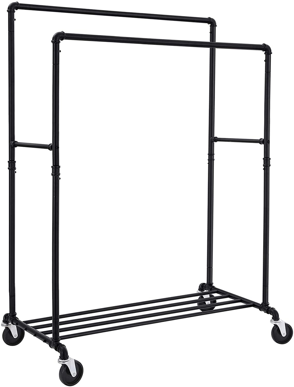 Songmics Kleiderständer, 100x59x146—162cm, Schwarz