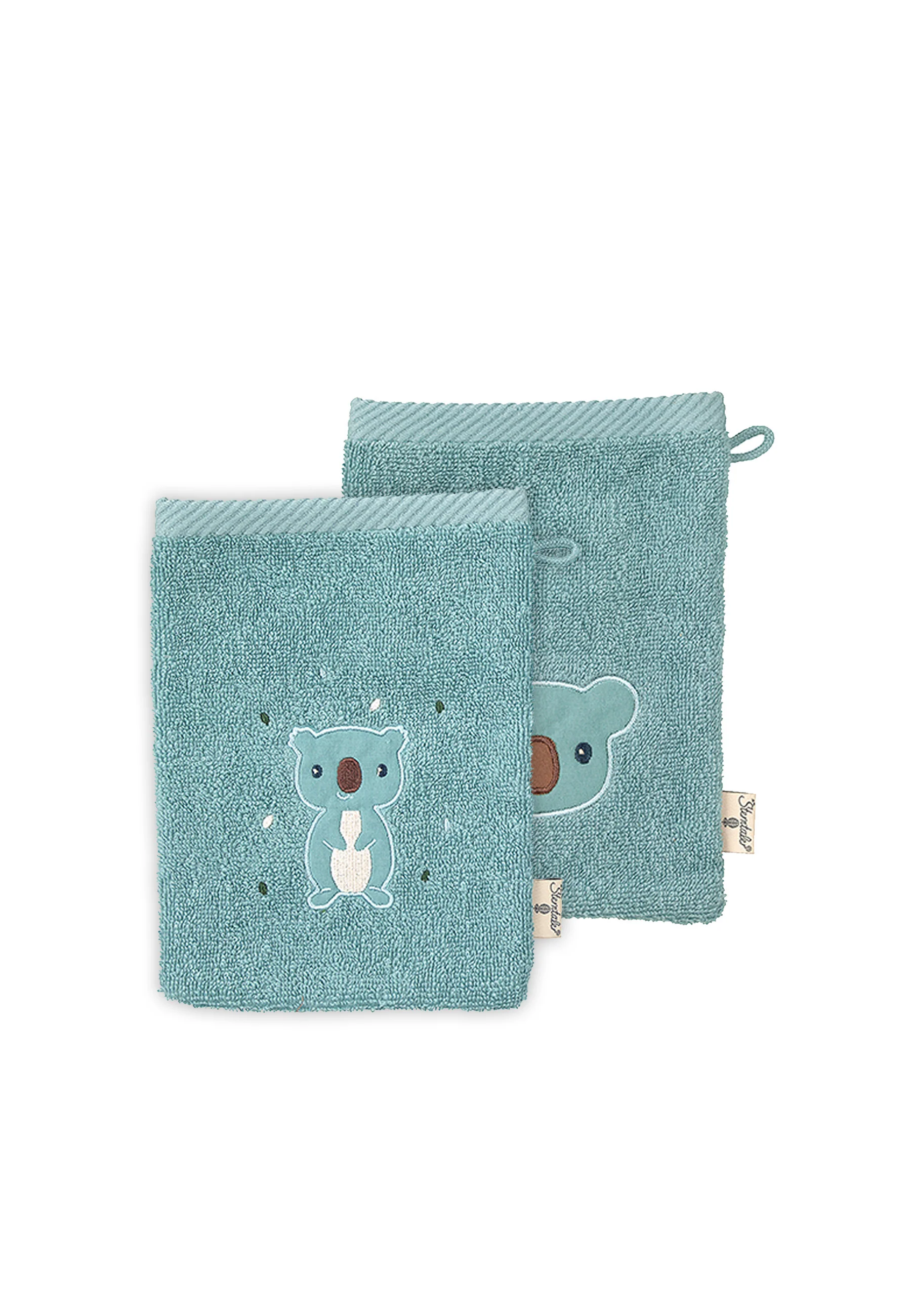 GOTS 2er-Pack Waschhandschuh Koala Kalla, Frottee