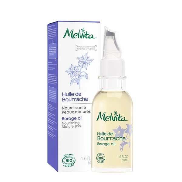 Huiles de Beauté Huile de Bourrache BIO - Óleo Facial Nutritivo, Óleo Facial Antirrugas, Tratamento Reparador