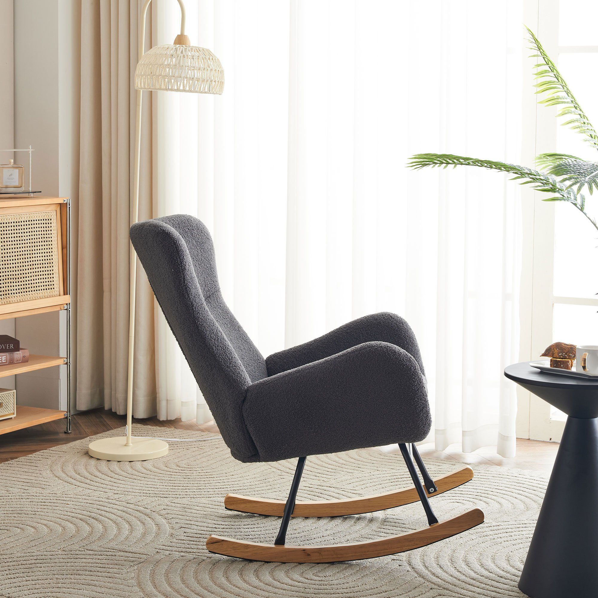 PFCTART Schaukelstuhl Wohnzimmer Schaukelstuhl, hohe Rückenlehne, Einzelsofa