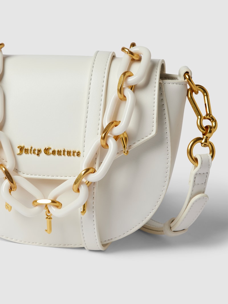 Handtasche mit Label-Details Modell 'Jasmine' in ecru