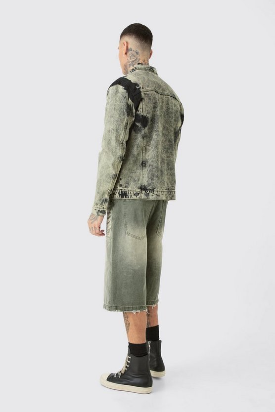 Tall Jeansjacke mit Acid-Waschung
