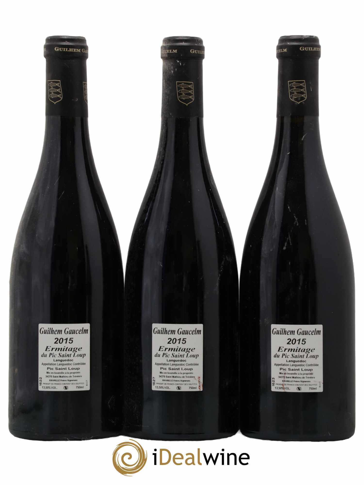 Pic Saint-Loup Héritage du Pic Saint-Loup (anciennement Ermitage) Guilhem Gaucelm  2015 - Lot de 3 Bouteilles