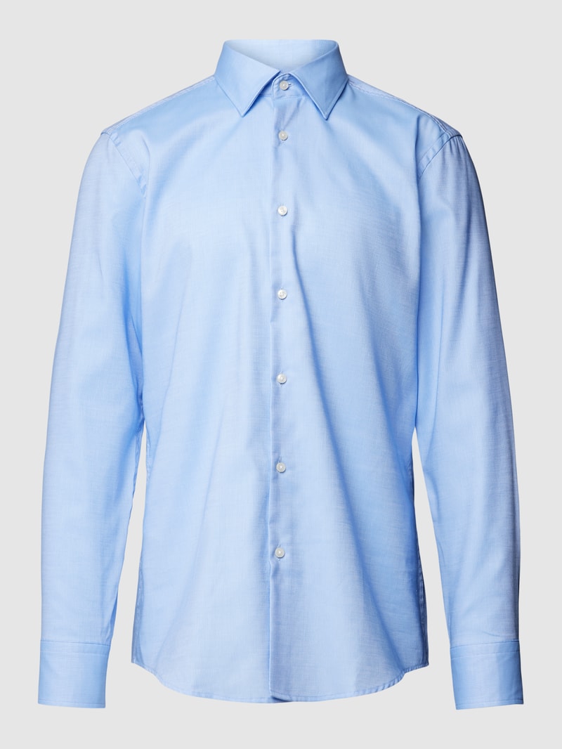 Regular Fit Business-Hemd mit Kentkragen in bleu