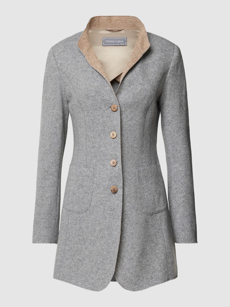 Blazer mit Stehkragen in silber