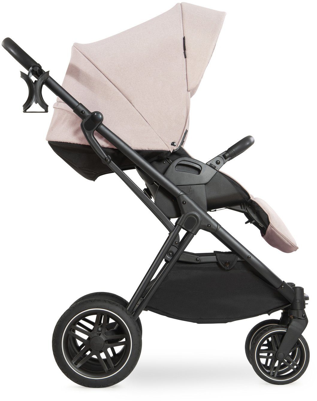 Hauck Kombi-Kinderwagen Vision X, black/beige, (3-tlg), mit Babywanne und Sportwagenaufsatz
