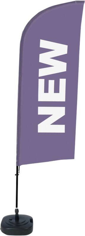 SHOWDOWN Strandflagge New Windform Violett 330 x 89 cm Einzel Aluminium