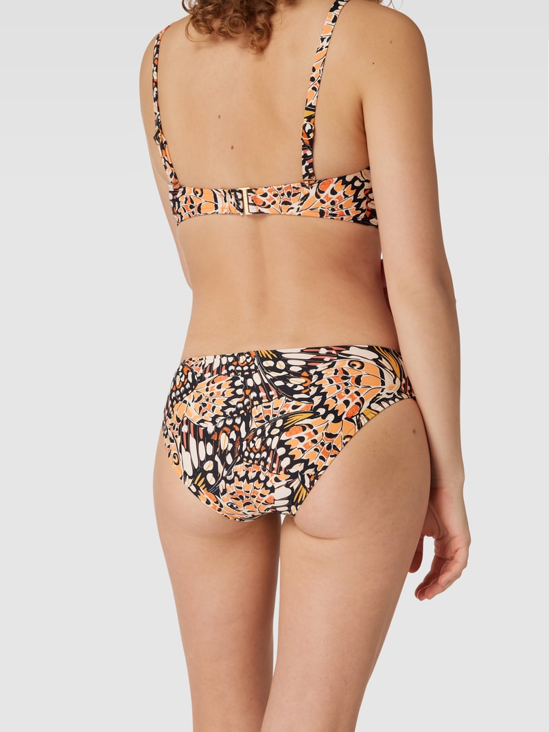 Bikini-Hose mit Allover-Muster Modell 'Retro' in rosa