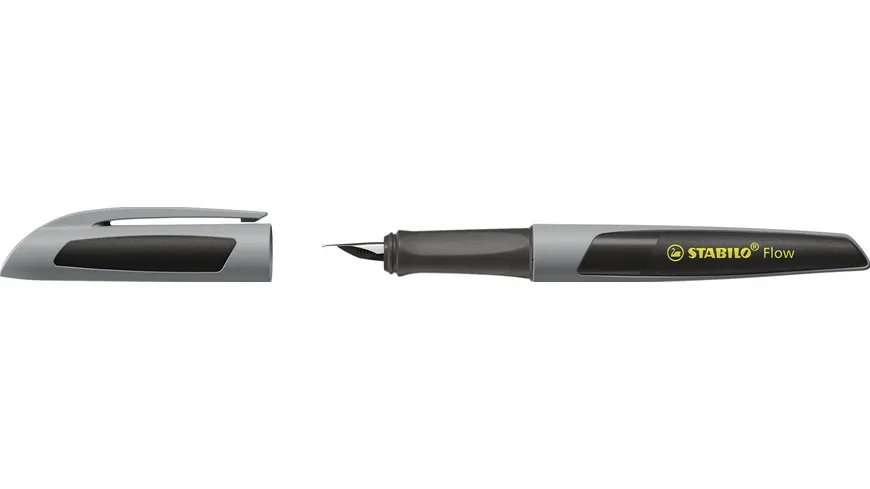 STABILO® Füller - STABILO Flow ACTIVE in grau - Einzelstift - inklusive Patrone grau