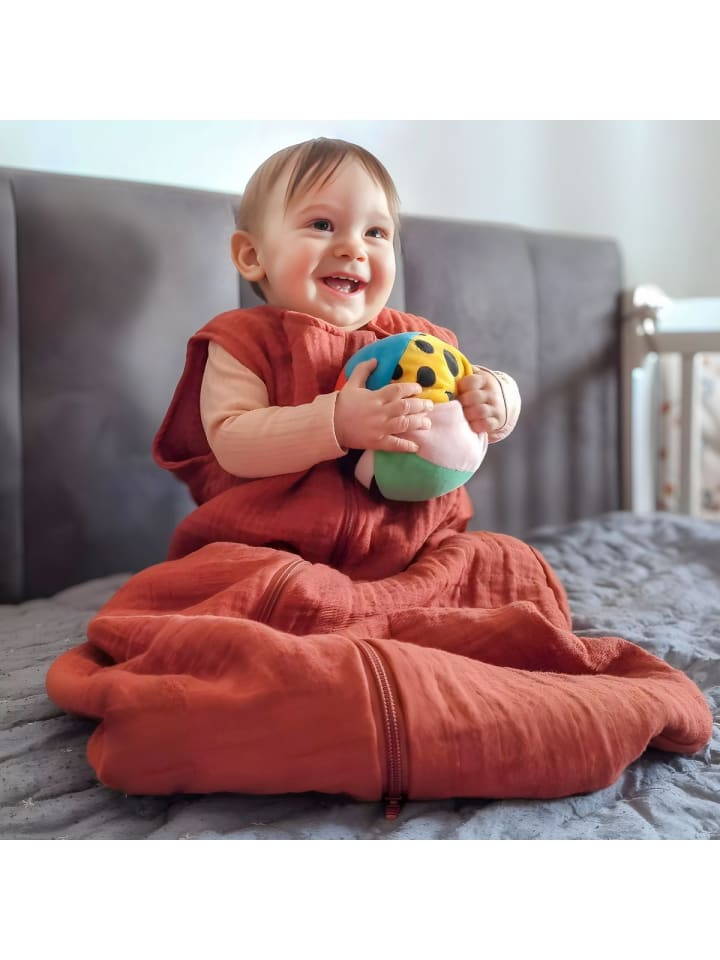 Makian Musselin-Schlafsack - Terracotta - Gr. 60 in rot günstig kaufen