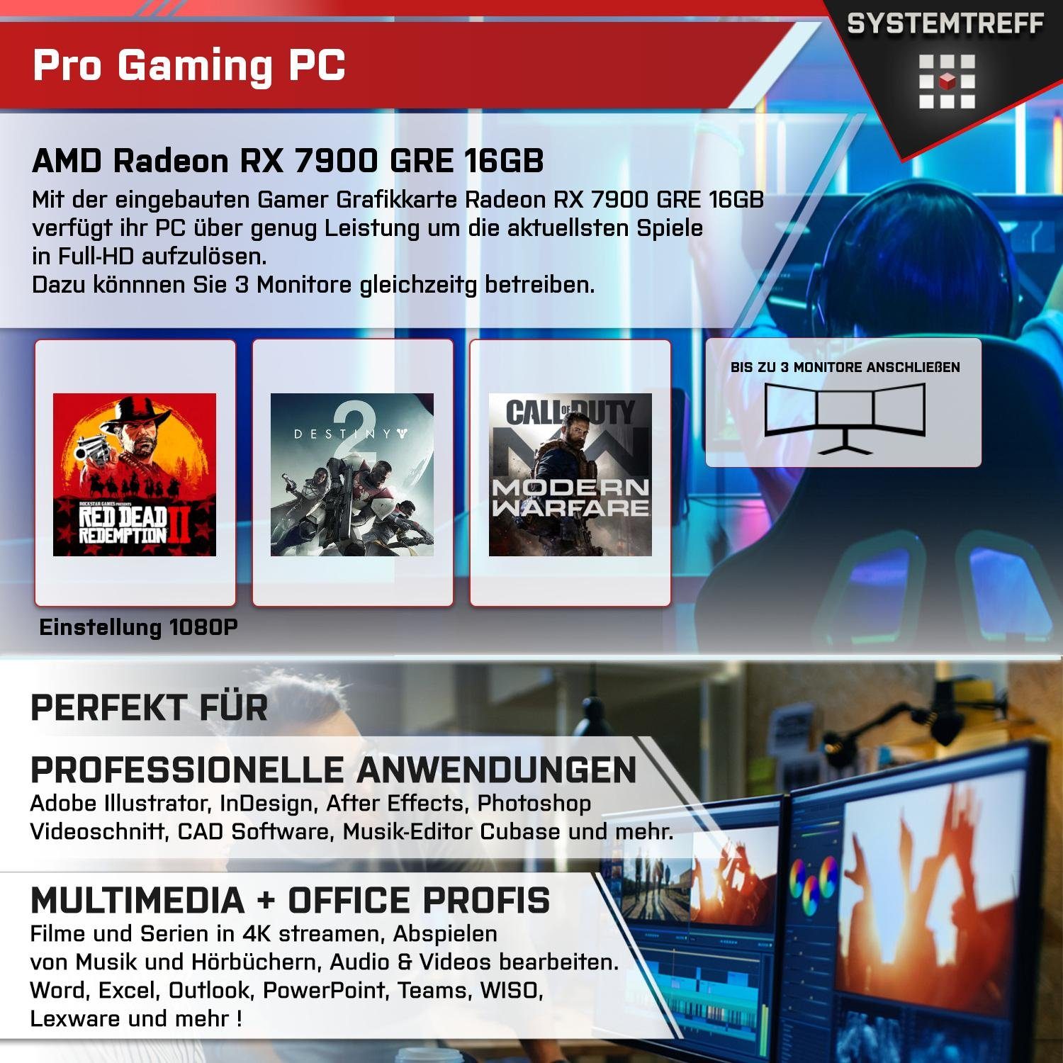 SYSTEMTREFF Gaming-PC-Komplettsystem (27