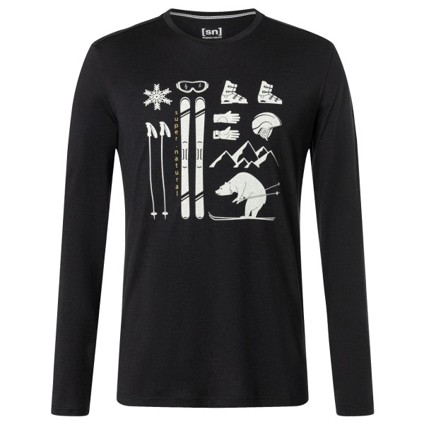 super.natural - Skiing Bear L/S - Longsleeve