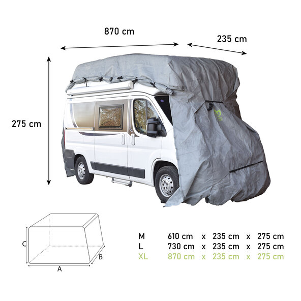 Wohnmobil Schutzhülle XL, 870 x 235 x 275 cm