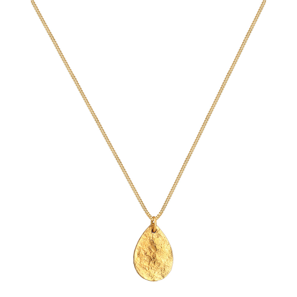 Elli Elli Collier Pendentif plaquette pour dames Vintage structuré en 925/1000 argent  Bijoux