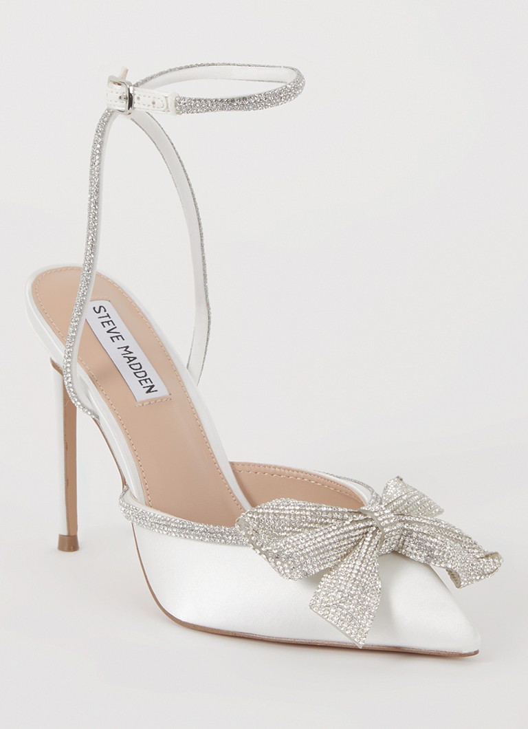 Steve Madden Vamonos satenske sandale s cirkonima