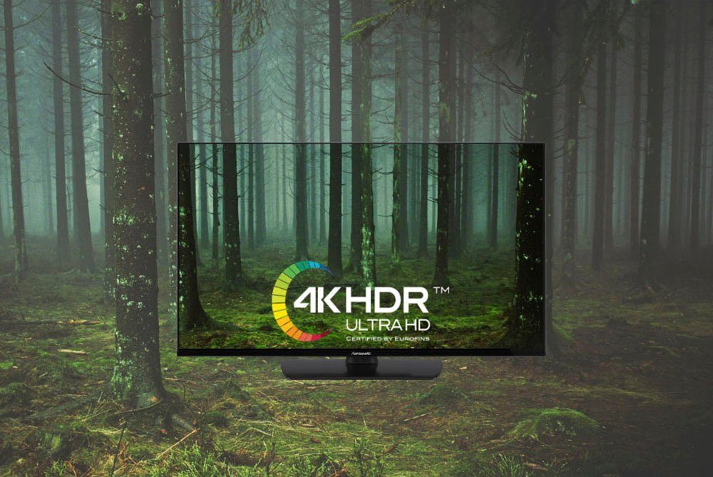 Hanseatic 43U800UDS LED-Fernseher (108 cm/43 Zoll, 4K Ultra HD, Android TV, Smart-TV)