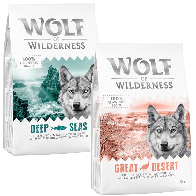 Mix-Probierpaket Wolf of Wilderness Adult zu TOP-Preisen | bitiba