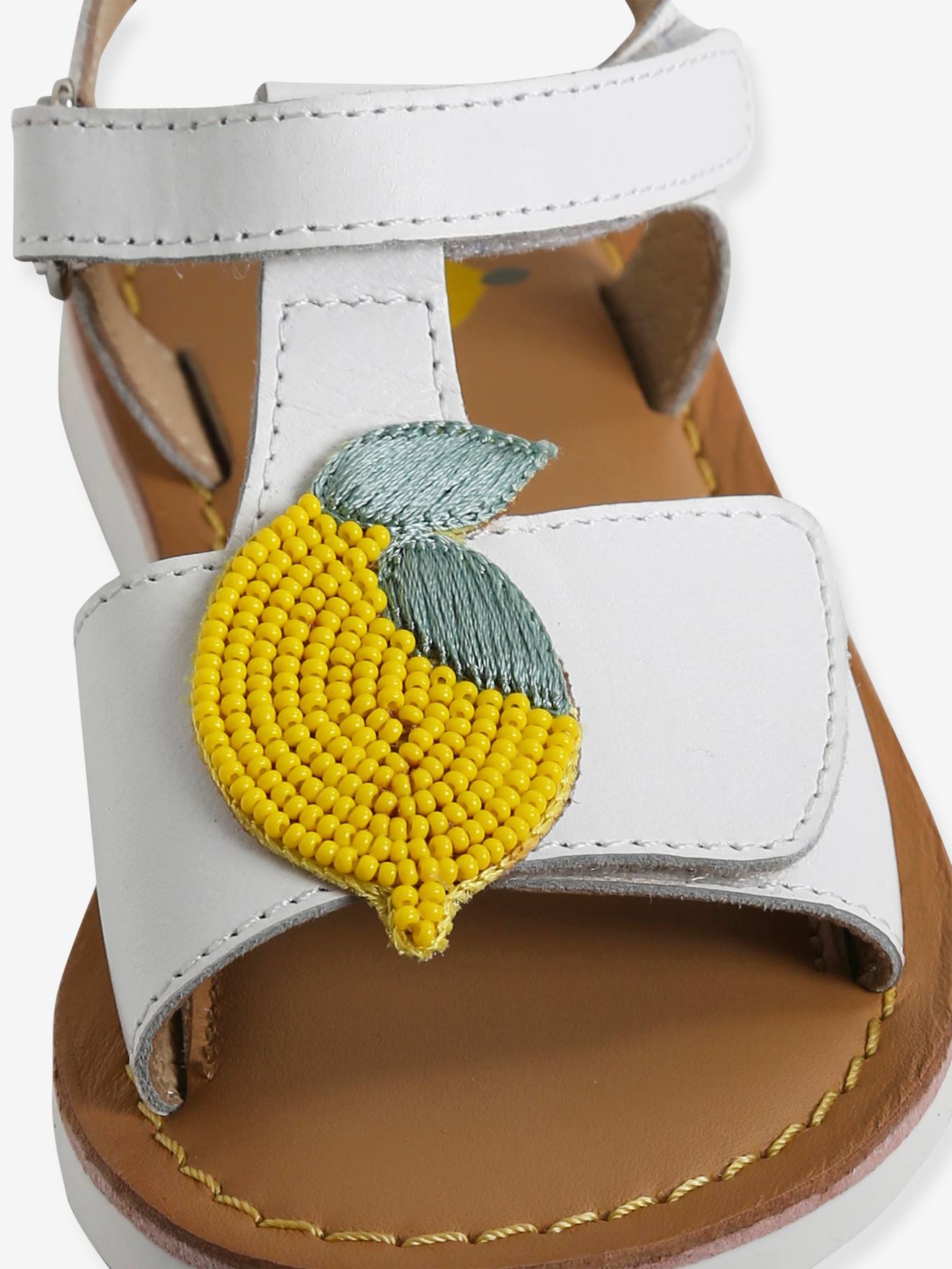 Sandales en cuir fille collection maternelle blanc
