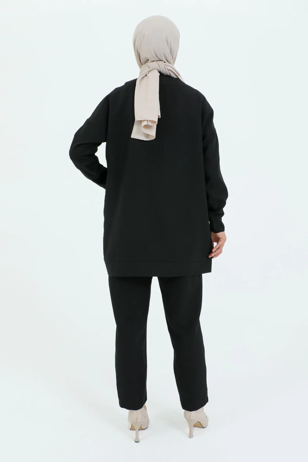 Tesettür Dünyası  Zweiteiler - Schwarz - Regular Fit