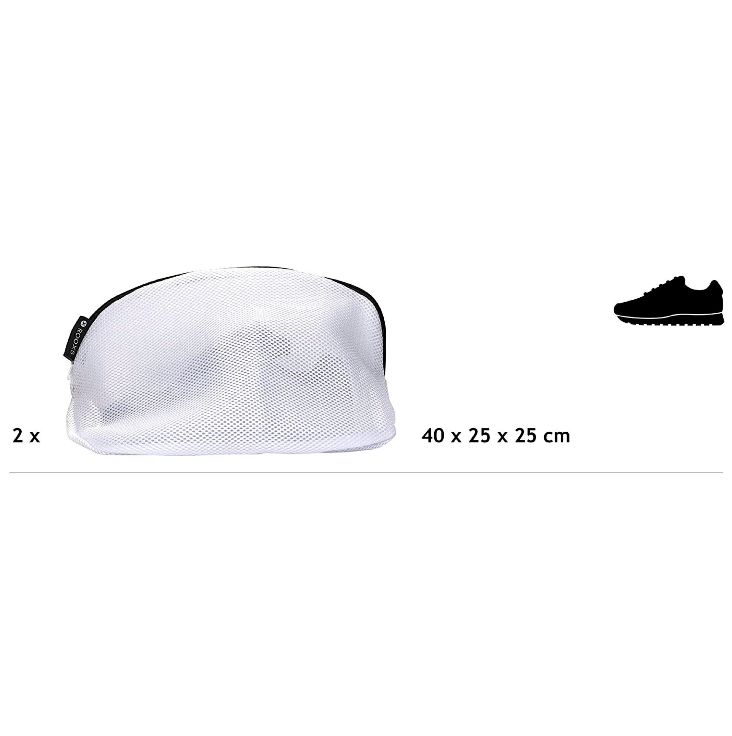 ROOXS Wäschenetz Profi Schuh Wäschenetze,(Wäschesäcke Schuhe, 2-St., für Waschmaschine und Trockner), robuster Reißverschluss