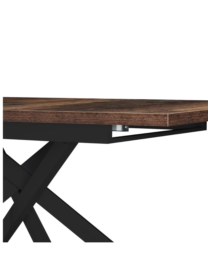B&D Home Ausziehstisch LARS in Texas-Eiche - (B)120-160 x (H)76 x (T)80 cm günstig kaufen onesize