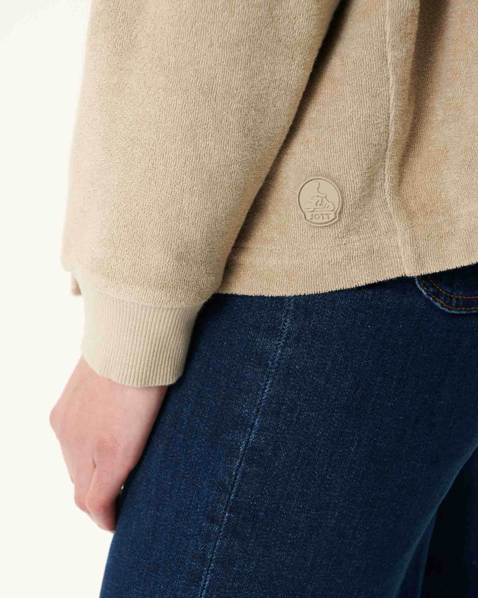 Cardigan éponge à manches longues Beige Pamplona