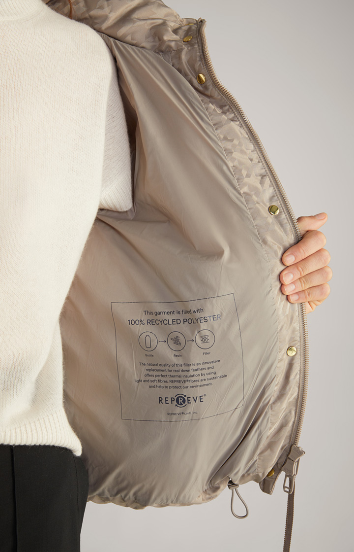 Steppjacke in Greige