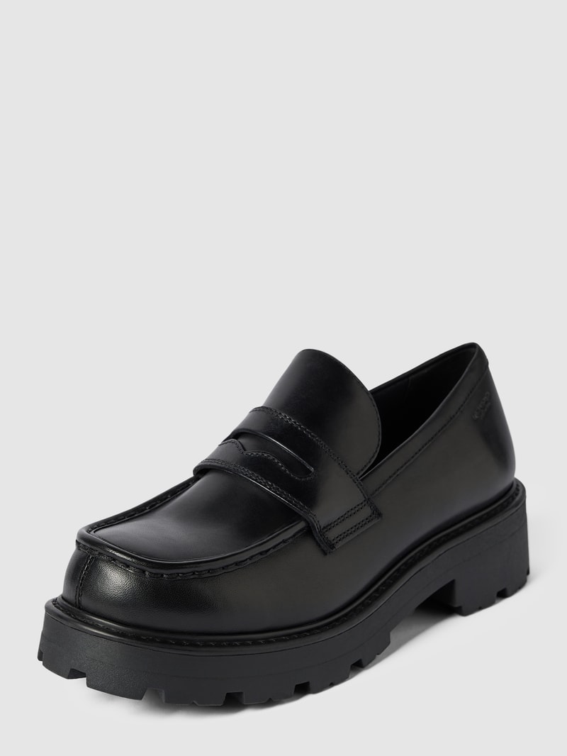 Loafer aus echtem Leder Modell 'COSMO' in schwarz