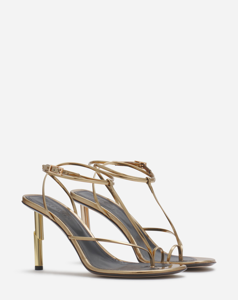 SANDALES SEQUENCE BY LANVIN EN CUIR MÉTALLISÉ