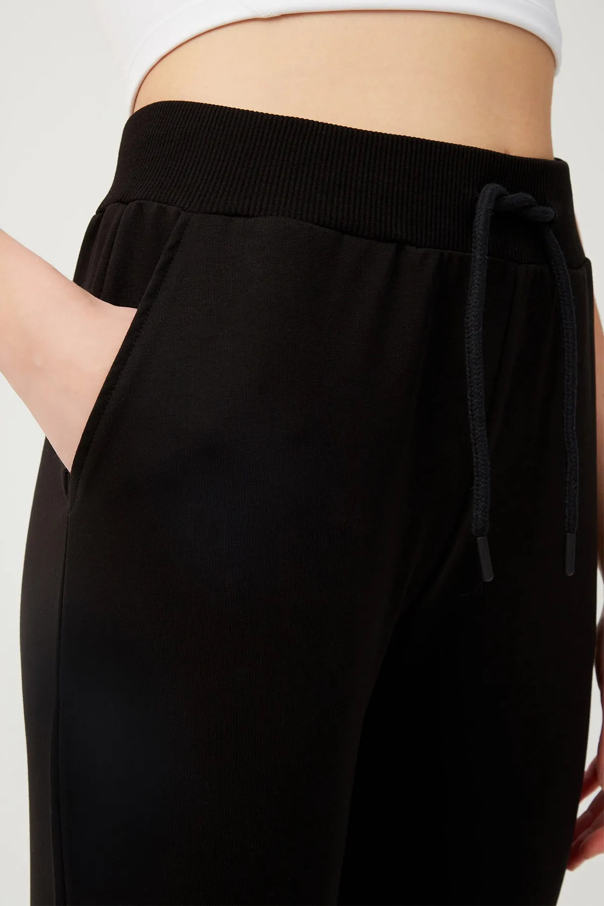 LOS OJOS  Schwarze Jogger-Jogginghose für Damen