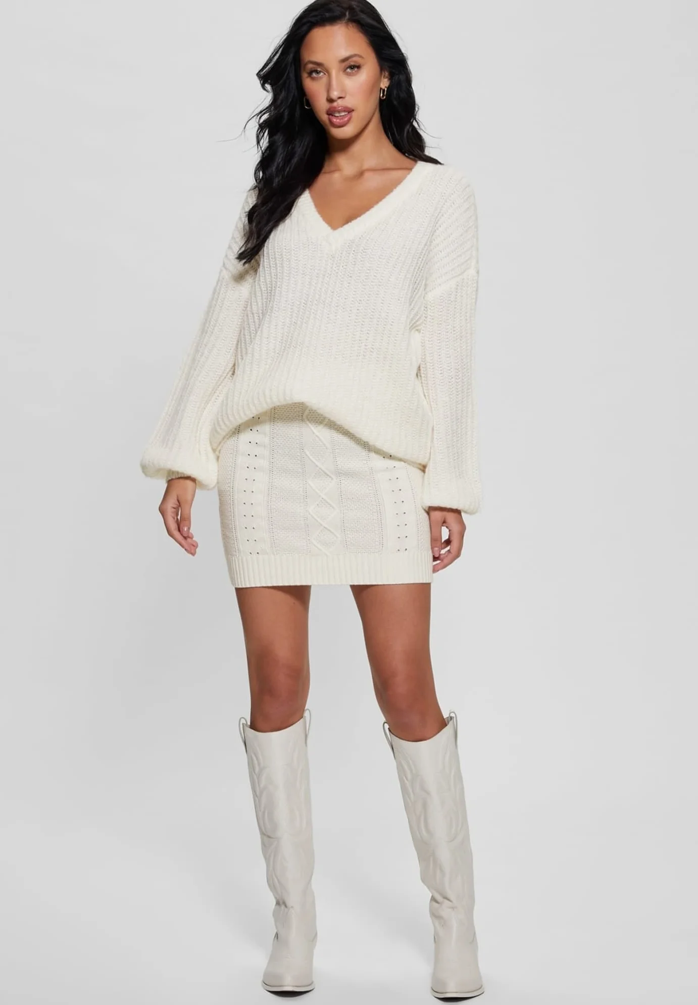 Guess MIT ZOPFMUSTER - Minifalda