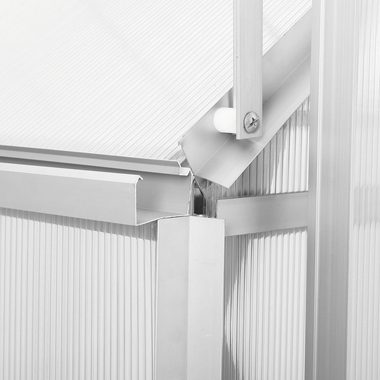 Zelsius Gewächshaus Aluminium Gewächshaus SET, 310 x 190 cm, inkl. Fundament, 6mm Platten, BxTxH: 190 x 310 x 190 cm