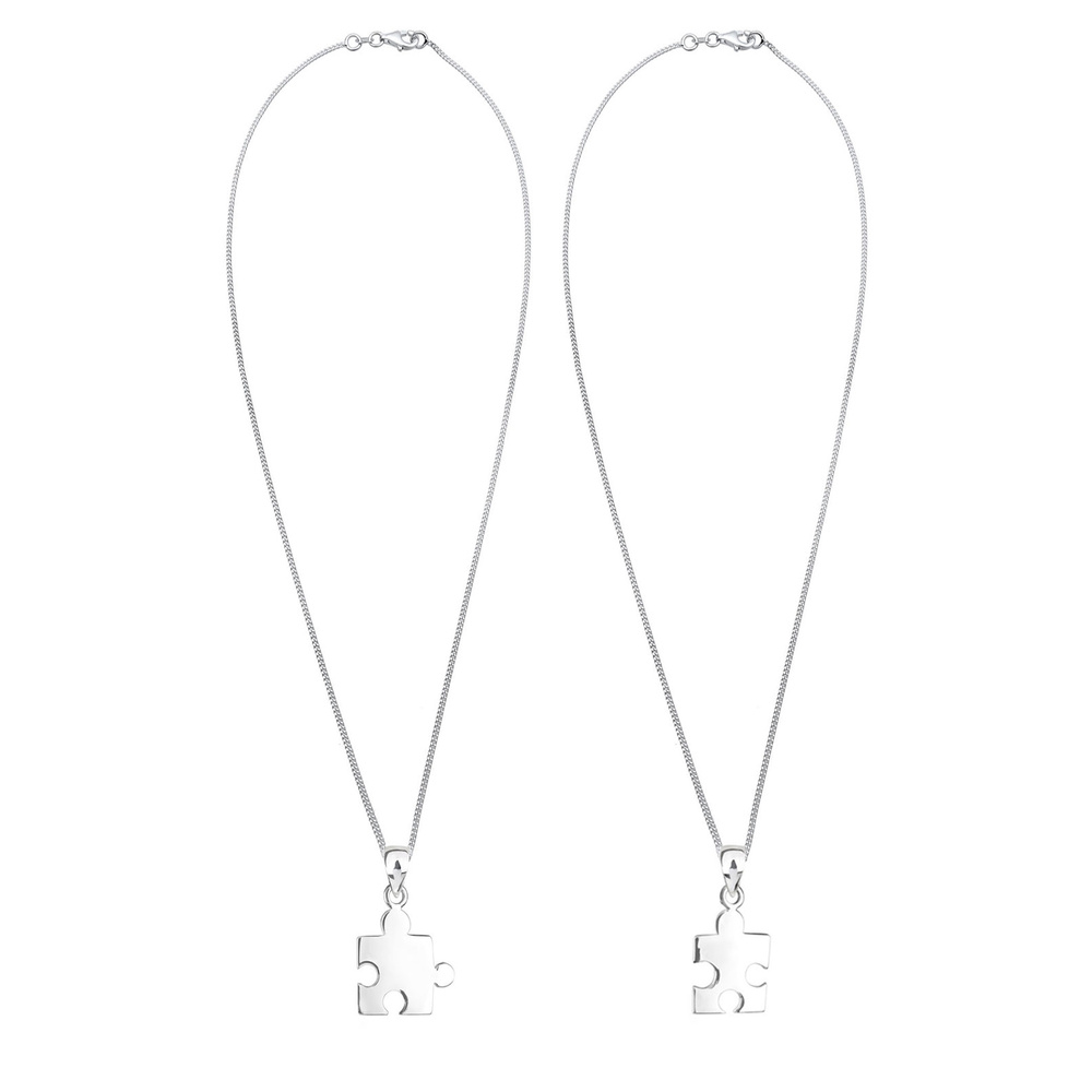 Elli Elli Collier Femmes Pendentif pièce de puzzle Set Partenaire Lien en argent sterl collier