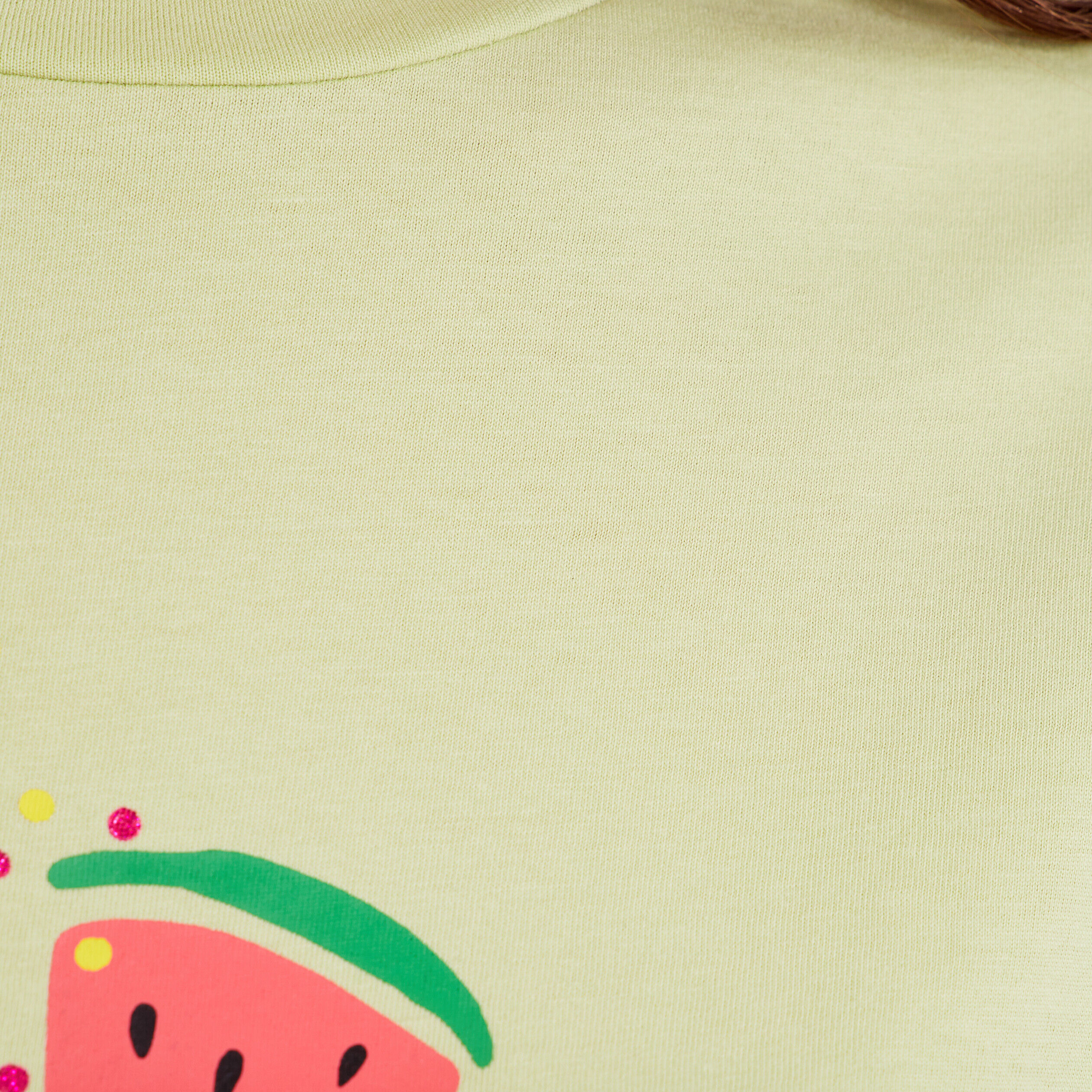 T-shirt oversize col rond vert pastel femme | Cache Cache