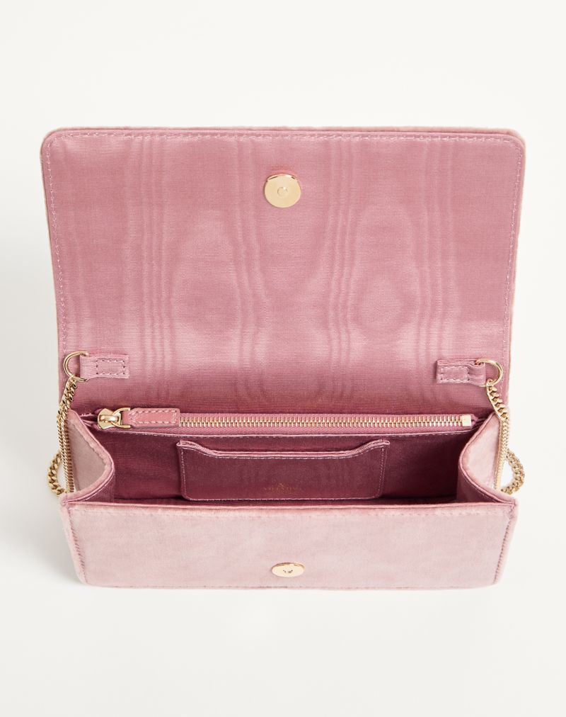 Mini bolsa de ombro de veludo exclusiva VLogo