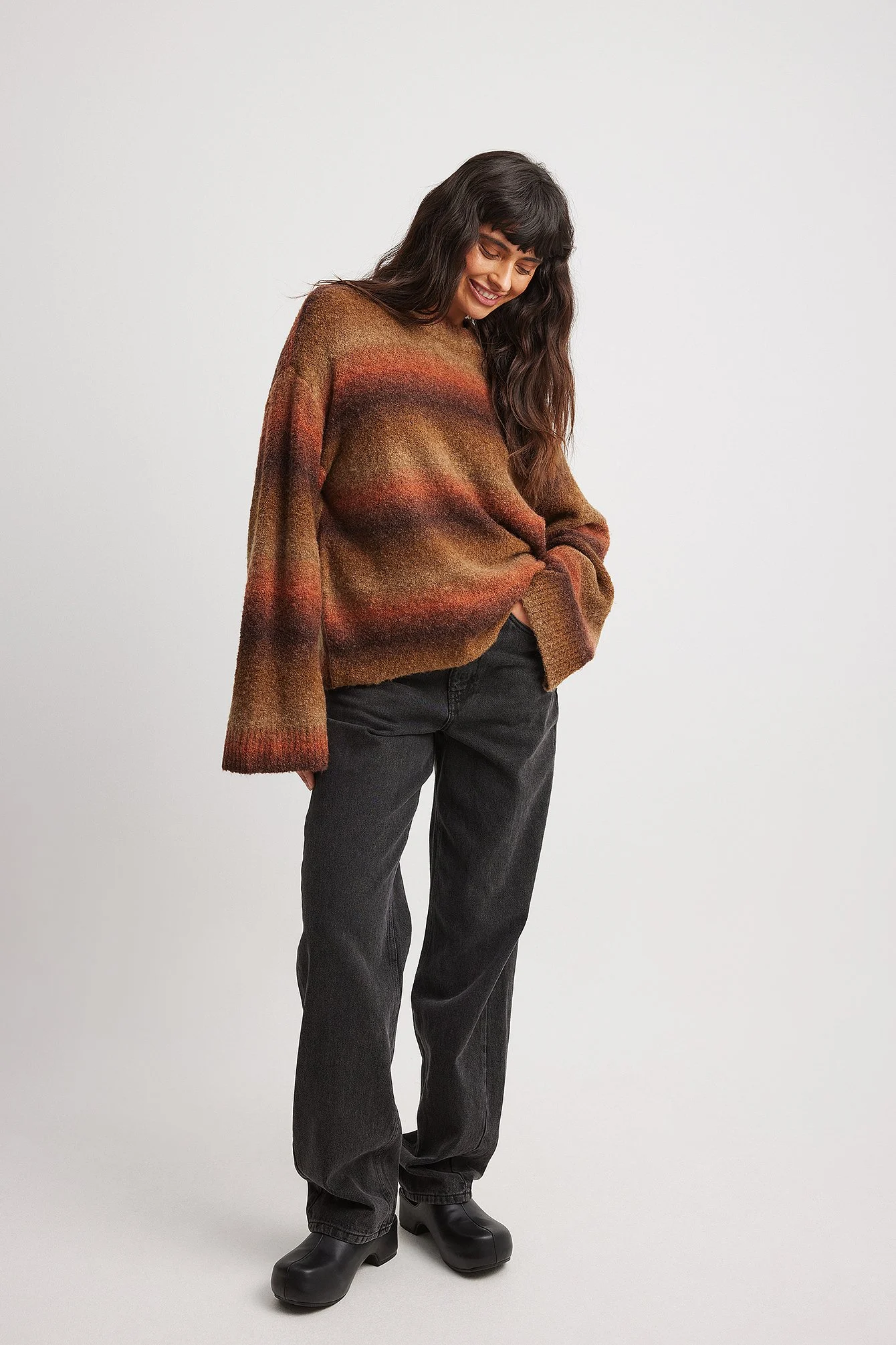 Oversized-Strickpullover mit Ombre-Effekt