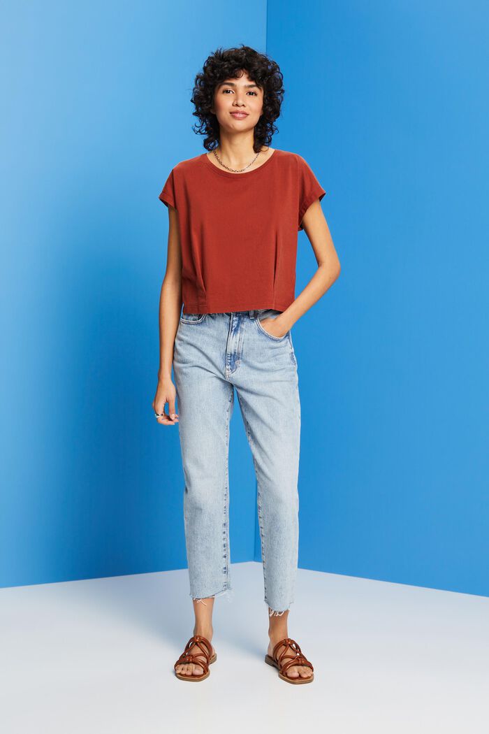 T-Shirt mit Faltendetail