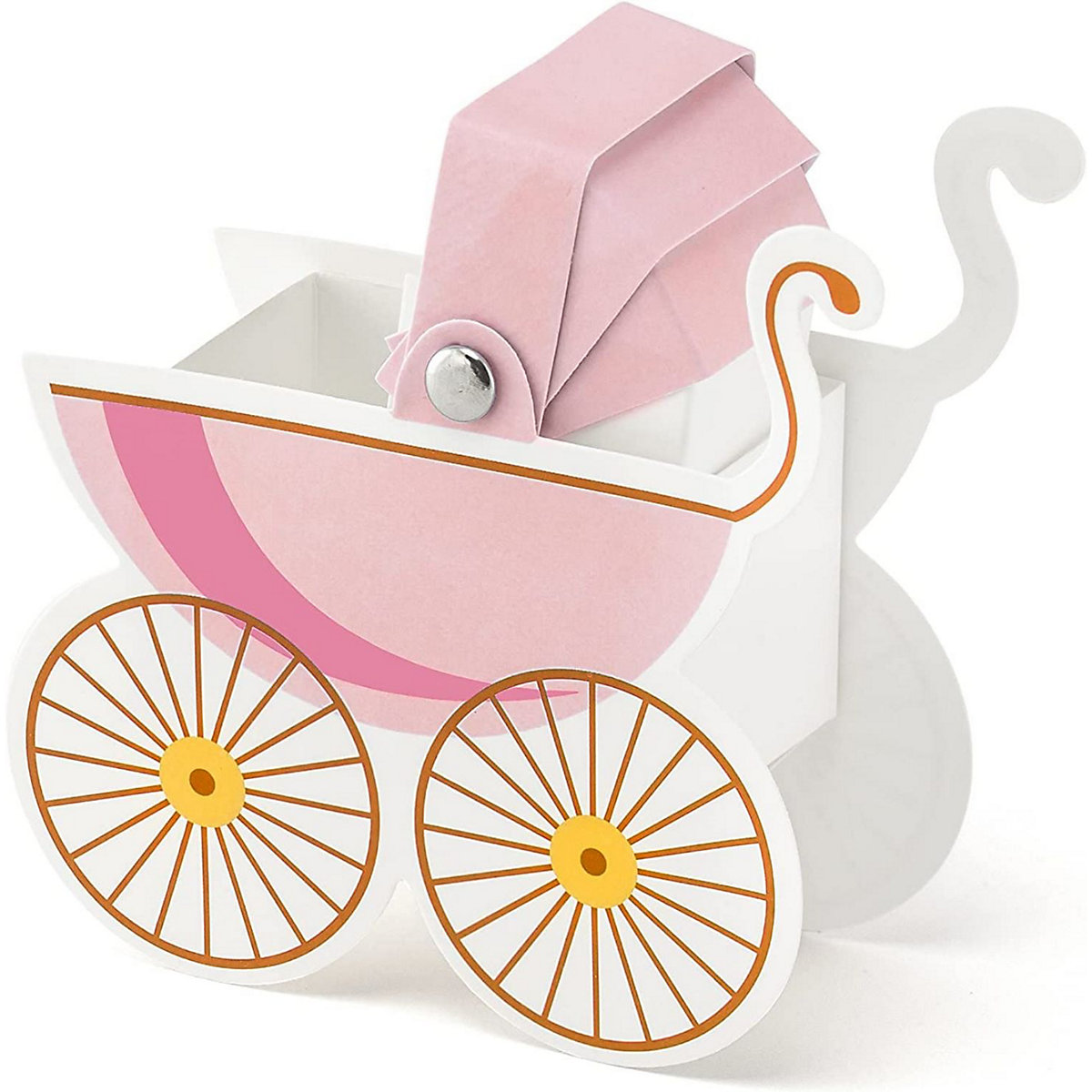 Geschenkbox Kinderwagen Pink, Karton, 9,5 x 9,5 x 4 cm