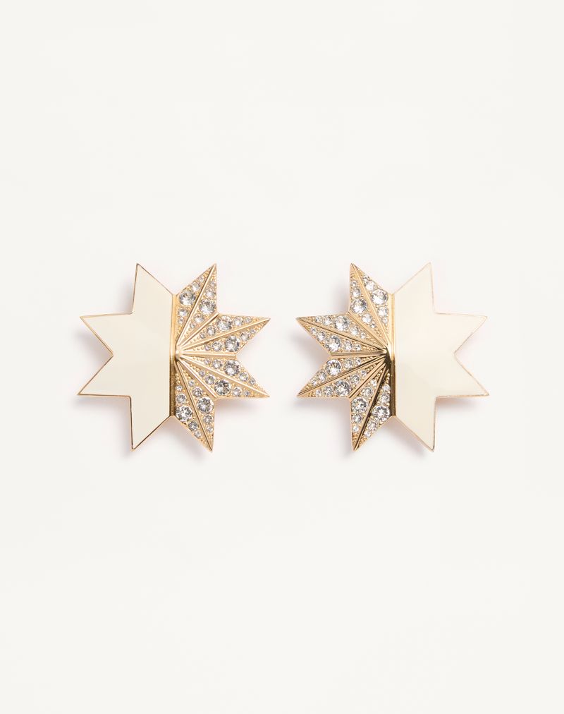 Pas Plus øreringe i metal, emalje og Swarovski® krystaller