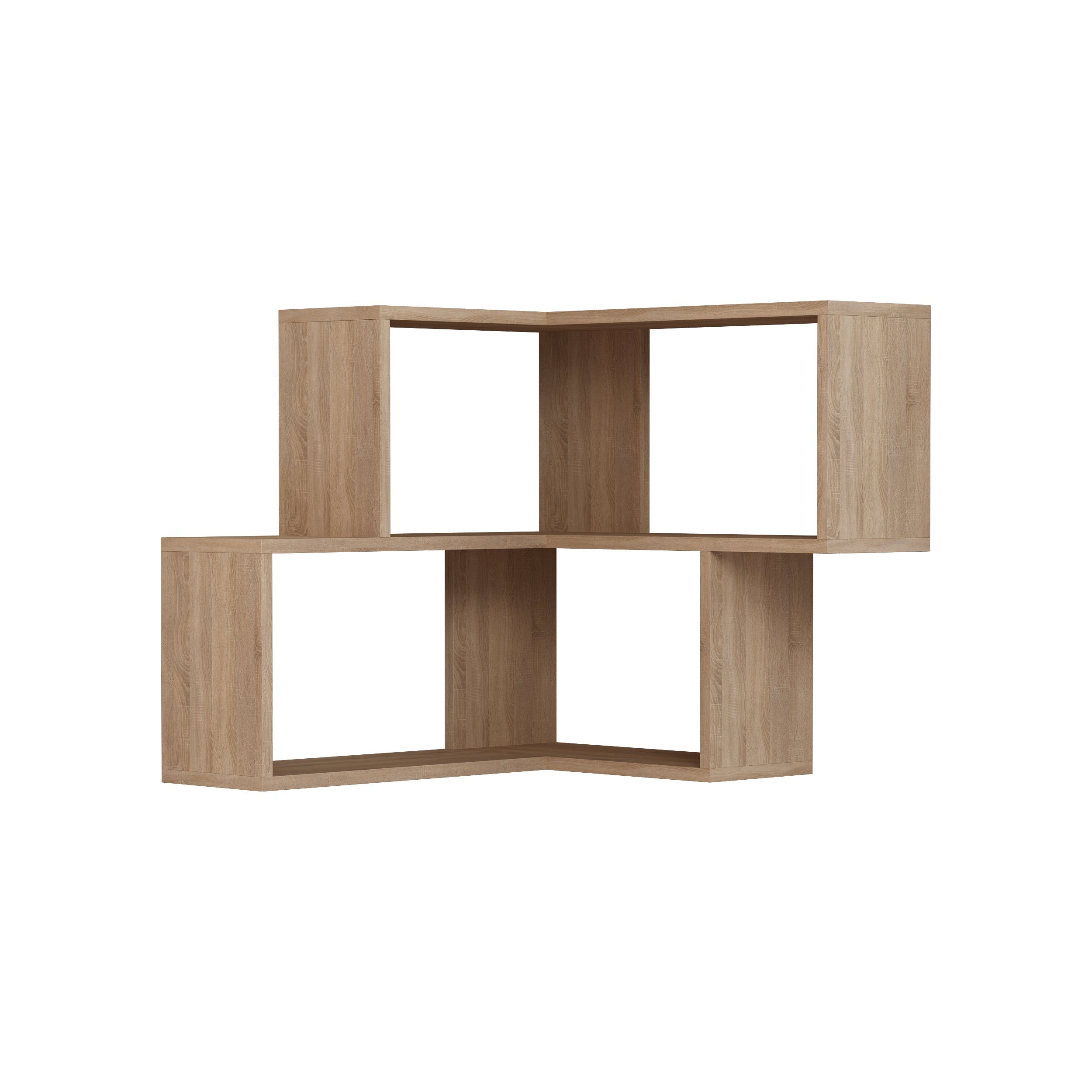 Decortie Eckregal Corner, Modernes Wandregal, 70 x 20 x 61,5 cm