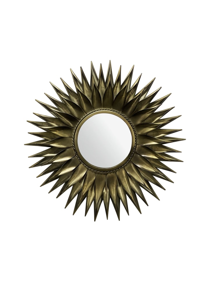 KADIMA DESIGN Wandspiegel Sonne 74 cm Metall Design Hängespiegel Messing Antik, günstig kaufen onesize