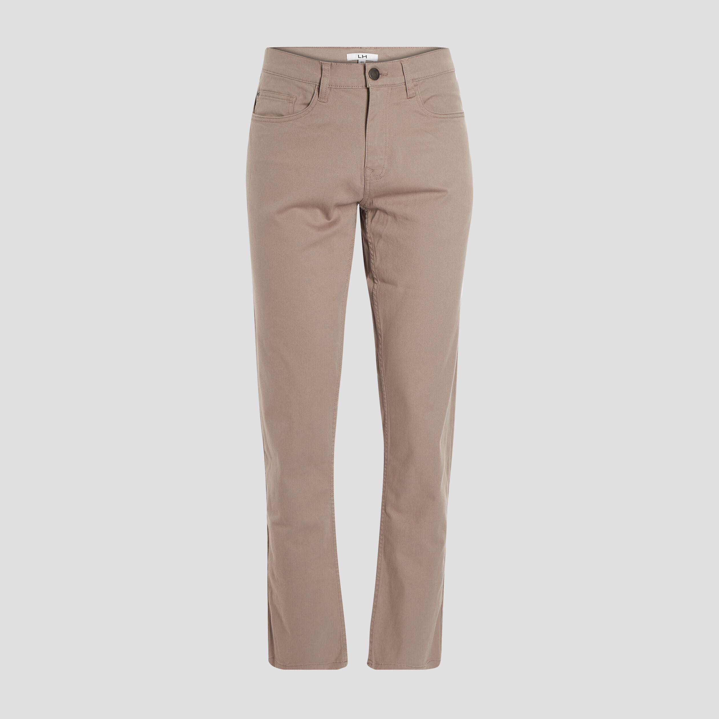 Pantalon droit en coton taupe homme | La Halle