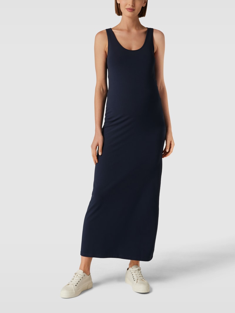 Umstands-Kleid in unifarbenem Design Modell 'MIA' in marineblau
