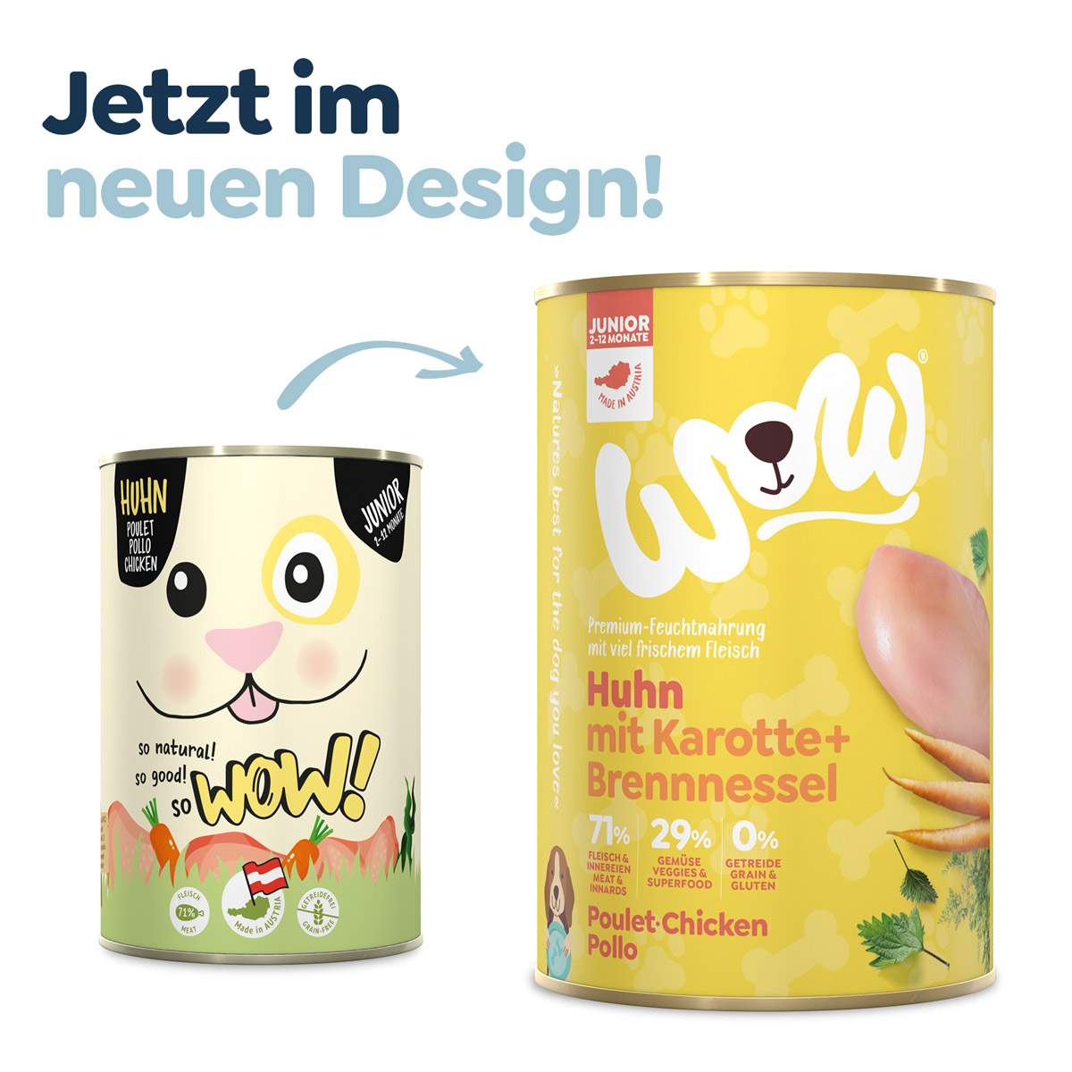 WOW Junior Huhn mit Karotten und Brennnessel kaufen bei ZooRoyal